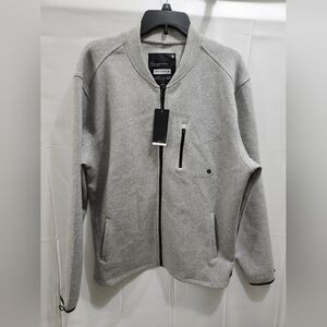 Tavik Men's Light Gray Zip Up Sweater